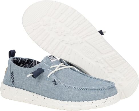 Hey Dude Wendy Chambray Tan Size 7, Women’s Shoes, Women’s Slip-on Loafers, Comfortable & Light-Weight in Saudi Arabia