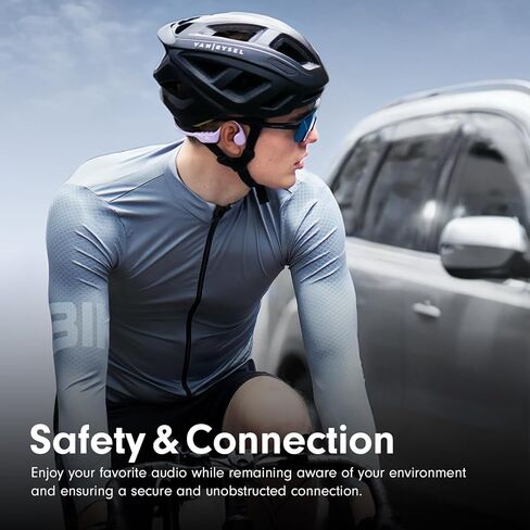 Bone Conduction Headphones,Open Ear Headphones Bluetooth5.4 with Mic,Wireless Headphones 10H Playtime, Waterproof Sport Headphones Suitable for Running,Cycling, Outdoor Sports Purple in Saudi Arabia