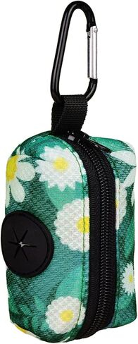Dog Poop Bag Holder with Leash Attachment - Stylish Fashion Print Carrier and Dispenser for Potty Bags,Magritte,Medium in Saudi Arabia