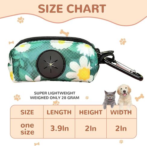 Dog Poop Bag Holder with Leash Attachment - Stylish Fashion Print Carrier and Dispenser for Potty Bags,Magritte,Medium in Saudi Arabia