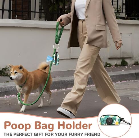 Dog Poop Bag Holder with Leash Attachment - Stylish Fashion Print Carrier and Dispenser for Potty Bags,Magritte,Medium in Saudi Arabia