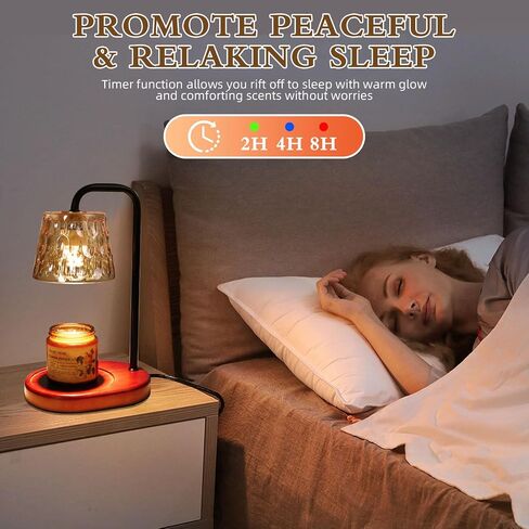 Dimmable Candle Warmer Lamp with Timer Electric Candle Warmer for House Warming Decor Candle Lamp Warmer for Jar Candles Wax Melt Warmer Presents for Women Mom Birthday Festival (Gold) in Saudi Arabia