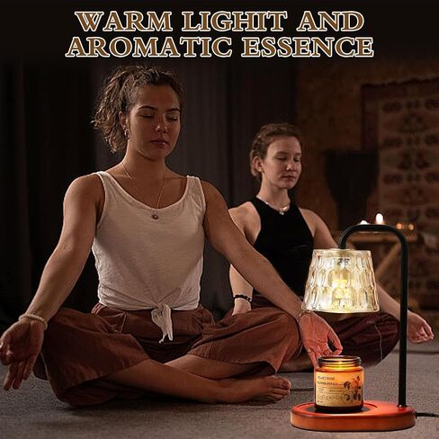 Dimmable Candle Warmer Lamp with Timer Electric Candle Warmer for House Warming Decor Candle Lamp Warmer for Jar Candles Wax Melt Warmer Presents for Women Mom Birthday Festival (Gold) in Saudi Arabia