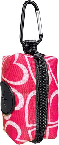Dog Poop Bag Holder with Leash Attachment - Stylish Fashion Print Carrier and Dispenser for Potty Bags,Magritte,Medium in Saudi Arabia