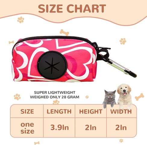 Dog Poop Bag Holder with Leash Attachment - Stylish Fashion Print Carrier and Dispenser for Potty Bags,Magritte,Medium in Saudi Arabia