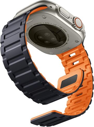 Maledan Magnetic Sport Band Compatible with Apple Watch Ultra 2 & Ultra Band for Men Women 49mm 46mm 45mm 44mm 42mm 41mm 40mm 38mm, Waterproof Silicone Watch Band for iWatch SE Series 10 9 8 7 6 5 4 3 in Saudi Arabia