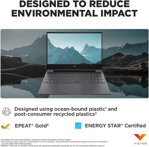 HP Victus Gaming Laptop, 144Hz 15.6" Full HD IPS, Ryzen 5 7535HS (Beats i7-1225U), Radeon RX 6550M GPU, 16GB DDR5 RAM, 1TB SSD, HDMI 2.1, RJ45, Backlit, Win 11 in Saudi Arabia