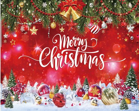 Dudaacvt 7x5ft Merry Christmas Backdrop Christmas Party Decoration Backdrop Christmas Photo Backdrop Winter New Year Xmas Eve Family Party Decoration Supplies in Kuwait