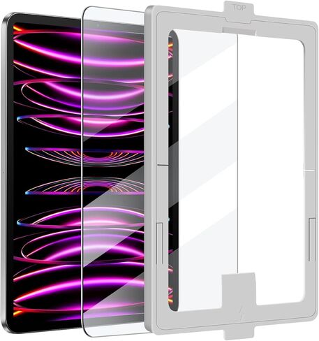 auaua Screen Protector for iPad Pro 12.9 inch 6th/5th/4th/3rd Generation (2022/2021/ 2020/2018), with Easy Installation Tool, 9H Hardness Tempered Glass in Kuwait