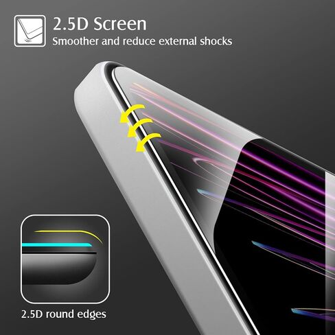 auaua Screen Protector for iPad Pro 12.9 inch 6th/5th/4th/3rd Generation (2022/2021/ 2020/2018), with Easy Installation Tool, 9H Hardness Tempered Glass in Kuwait