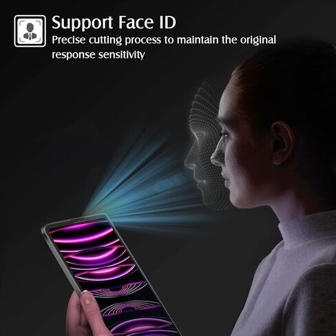 auaua Screen Protector for iPad Pro 12.9 inch 6th/5th/4th/3rd Generation (2022/2021/ 2020/2018), with Easy Installation Tool, 9H Hardness Tempered Glass in Kuwait