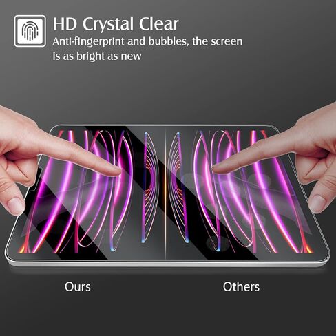 auaua Screen Protector for iPad Pro 12.9 inch 6th/5th/4th/3rd Generation (2022/2021/ 2020/2018), with Easy Installation Tool, 9H Hardness Tempered Glass in Kuwait