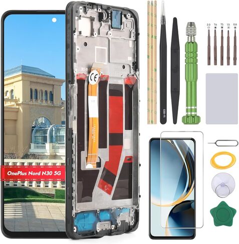 استبدال الشاشة لشاشة OnePlus Nord N30 5G LCD لشاشة OnePlus Nord N30 5G CPH2515 Incell التي تعمل باللمس (أسود مع إطار) in Kuwait