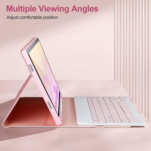 حافظة لوحة مفاتيح لجهاز Samsung Galaxy Tab A9+/Plus 11'' 2023(SM-X210/X216/X218)، حافظة مع لوحة مفاتيح لجهاز Samsung Tab A9+ مع حامل قلم S، لوحة مفاتيح بلوتوث قابلة للفصل لجهاز Galaxy A11 استيقاظ/غفو تلقائي، وردي in Saudi Arabia