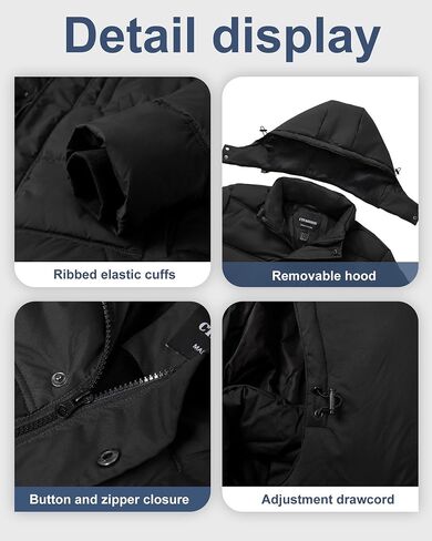 Men's Puffer Jacket Waterproof Winter Parka jacket Warm Thicken Ski Coat in Saudi Arabia