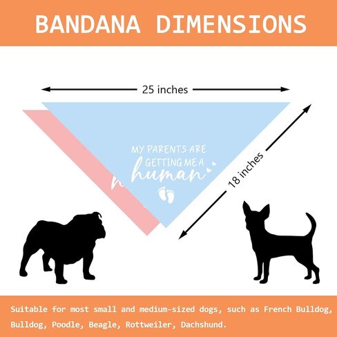 Our Humans are Getting us a Baby Dog Bandana Dog Pregnancy Announcement Dog Scarf Accessories Gender Reveal Dog Bandana Baby Announcement Photo Props for Large Medium Small Dogs 2 Packs in Saudi Arabia