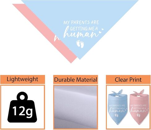 Our Humans are Getting us a Baby Dog Bandana Dog Pregnancy Announcement Dog Scarf Accessories Gender Reveal Dog Bandana Baby Announcement Photo Props for Large Medium Small Dogs 2 Packs in Saudi Arabia