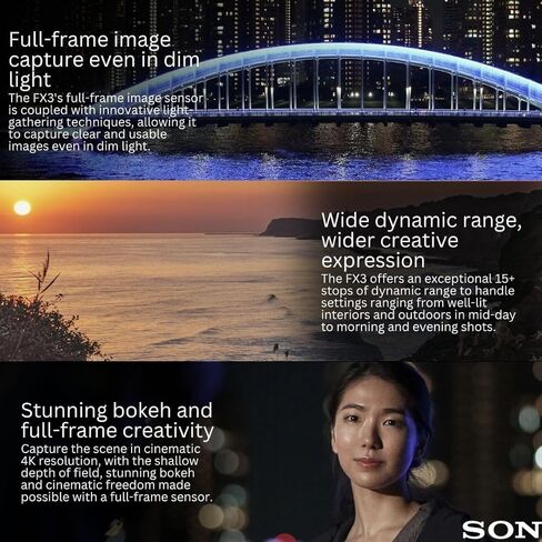 حزمة كاميرا Sony Alpha FX3 Cinema Line كاملة الإطار (الجسم فقط) مع حافظة صلبة مع 920 حافظة صلبة داخلية مصبوبة مع حشوة إسفنجية ومنظم غطاء (عنصران) in Saudi Arabia