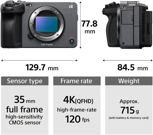 حزمة كاميرا Sony Alpha FX3 Cinema Line كاملة الإطار (الجسم فقط) مع حافظة صلبة مع 920 حافظة صلبة داخلية مصبوبة مع حشوة إسفنجية ومنظم غطاء (عنصران) in Saudi Arabia