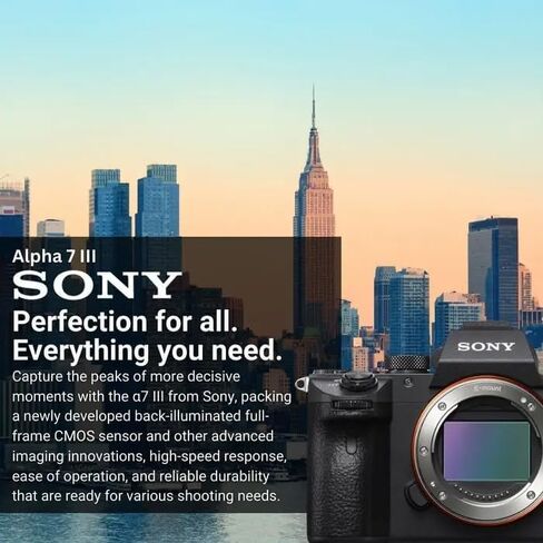 Sony Alpha a7 III 24.2MP Full Frame Mirrorless Digital Camera (Body Only) Bundle with 920 Molded Interior Hard Case with Foam Insert and Lid Organizer for Sony A7R Camera (Black) (2 Items) in Saudi Arabia