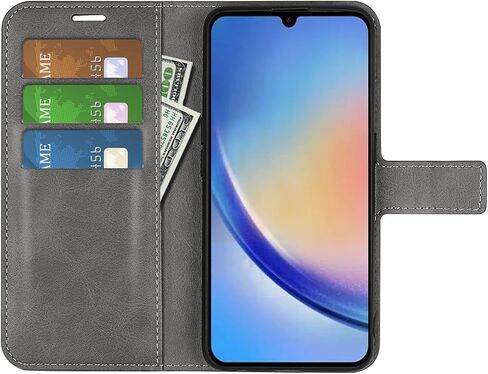 Flip Case for Samsung A34 5G Wallet PU Leather Magnetic Protective Cellphone Case for Samsung Galaxy A34 5G A346M Folio Book Cover with Stand (Red) in Saudi Arabia