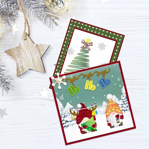 Hying Christmas Trees Cutting Dies for Card Making, Xmas Sleigh Die Cuts Christmas Words Dies Stencils Embossing Template for Craft Scrapbooking DIY Photo Album Decorations in Saudi Arabia