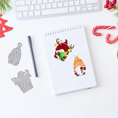 Hying Christmas Trees Cutting Dies for Card Making, Xmas Sleigh Die Cuts Christmas Words Dies Stencils Embossing Template for Craft Scrapbooking DIY Photo Album Decorations in Saudi Arabia