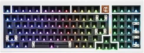 مجموعة لوحة مفاتيح الألعاب CIDOO V98 96% من الألومنيوم، مجموعة لوحة مفاتيح ميكانيكية حشية مع 5 طبقات حشوة، QMK قابلة للبرمجة، BT5.0/2.4 جيجا هرتز/USB-C مجموعة هيكلية مخصصة قابلة للتبديل السريع لـ Win/Mac in Kuwait