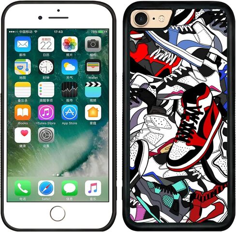 Cool Shoe Phone Case for iPhone SE 2020 iPhone 8 iPhone 7 Case for Teen Boys Men Kids Boys - 4.7 Inch in Saudi Arabia
