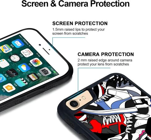 Cool Shoe Phone Case for iPhone SE 2020 iPhone 8 iPhone 7 Case for Teen Boys Men Kids Boys - 4.7 Inch in Saudi Arabia