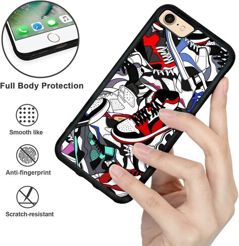Cool Shoe Phone Case for iPhone SE 2020 iPhone 8 iPhone 7 Case for Teen Boys Men Kids Boys - 4.7 Inch in Saudi Arabia