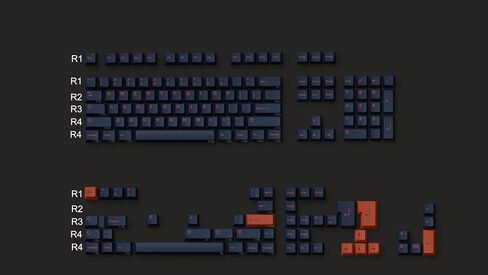 GMK Sunset Surfing Keycap Set - MX Compatible, Official GMK, Doubleshot ABS (Base) in Saudi Arabia