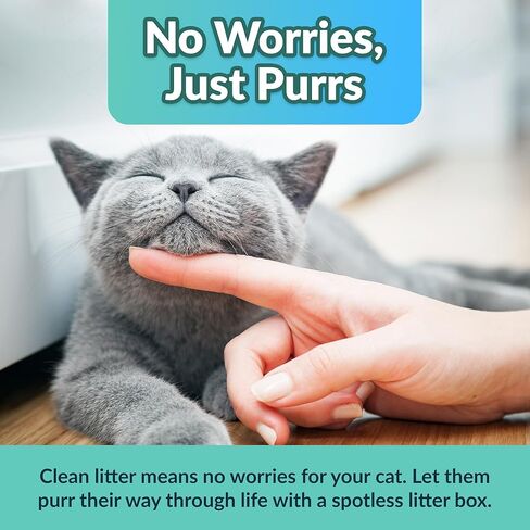 ريلي. بطانات صندوق فضلات القطط (18 قطعة)، جامبو | الرباط بطانة صندوق القمامة | أكياس فضلات القطط شديدة التحمل لصندوق الفضلات ونفايات القطط | بطانات صندوق فضلات القطط والقطط، ومقابض برباط (أبيض) in Kuwait