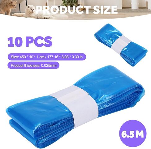 10 عبوات من أكياس إعادة التعبئة المتوافقة مع فضلات الجني - 21.3 قدم عبوات فضلات القطط المعطرة، حقيبة بديلة للتخلص منها سهلة التركيب (لا تشمل الخرطوشة) (أزرق 21.3 قدم) in Kuwait