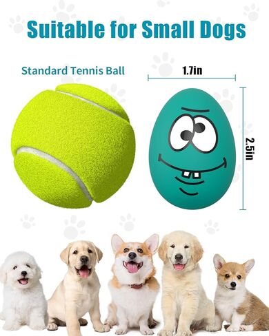 Dog Toys Squeaky, Funny Puppy Balls Pet Toy Pack, Interactive Latex Rubber Squeak Egg Ball for Puppies Small Medium Breed Dogs in Kuwait