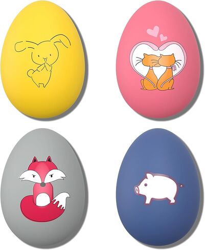 Dog Toys Squeaky, Funny Puppy Balls Pet Toy Pack, Interactive Latex Rubber Squeak Egg Ball for Puppies Small Medium Breed Dogs in Kuwait