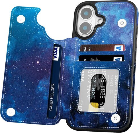 Compatible with iPhone 16 Pro Wallet Case with Card Holder, Slim and Lightweight PU Leather Card Slots Folio Flip Protective Shell (Almond Blossom, iPhone 16 Pro) in Saudi Arabia
