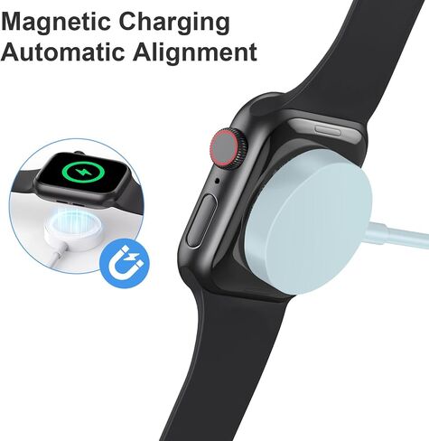 [MFi Certified] Watch Charger for Apple Watch Charger Magnetic Fast Smart iWatch Charger 3.3FT Charging Cable USB Wall Plug Adapter Block Compatible with Apple Watch Ultra Series SE/SE2/9/8/7/6/5/4/3 in Saudi Arabia