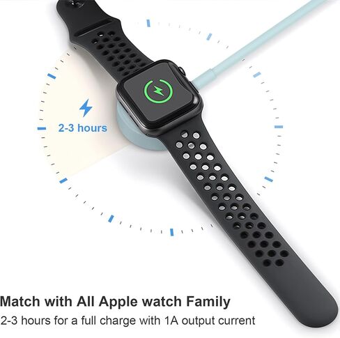 [MFi Certified] Watch Charger for Apple Watch Charger Magnetic Fast Smart iWatch Charger 3.3FT Charging Cable USB Wall Plug Adapter Block Compatible with Apple Watch Ultra Series SE/SE2/9/8/7/6/5/4/3 in Saudi Arabia