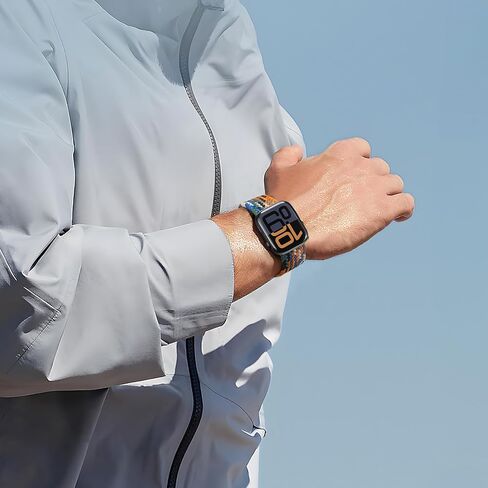 Braided Solo Loop Compatible with Apple Watch Band 44mm 40mm 38mm 42mm 41mm 45mm 46mm 49mm Men Women, Stretchy Nylon Strap Elastic Sport Wristband for iWatch Series 10 9 8 7 6 5 4 3 SE Ultra in Kuwait