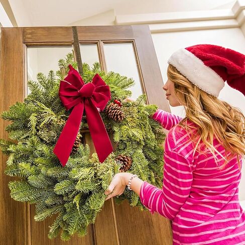 Aovdy 3 Pack Christmas Wreath-Hangers for Front Door Christmas Decorations for Door Inside Outside Door Hooks Christmas Decor (Multicolour-Red, Green, and Silver) in Saudi Arabia