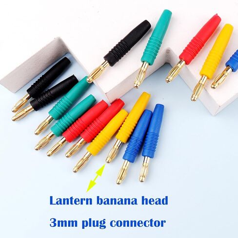 15 قطعة 3 مللي متر رئيس قابس موزي مطلية بالذهب سلك مكبر الصوت موصلات قابس الموز (متعدد الألوان) in Kuwait