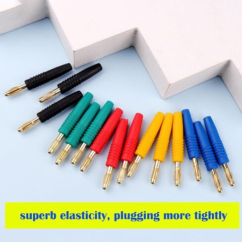 15 قطعة 3 مللي متر رئيس قابس موزي مطلية بالذهب سلك مكبر الصوت موصلات قابس الموز (متعدد الألوان) in Kuwait