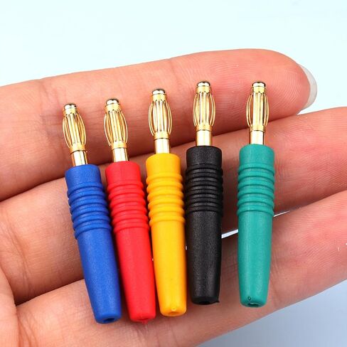 15 قطعة 3 مللي متر رئيس قابس موزي مطلية بالذهب سلك مكبر الصوت موصلات قابس الموز (متعدد الألوان) in Kuwait