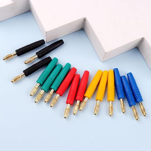 15 قطعة 3 مللي متر رئيس قابس موزي مطلية بالذهب سلك مكبر الصوت موصلات قابس الموز (متعدد الألوان) in Kuwait