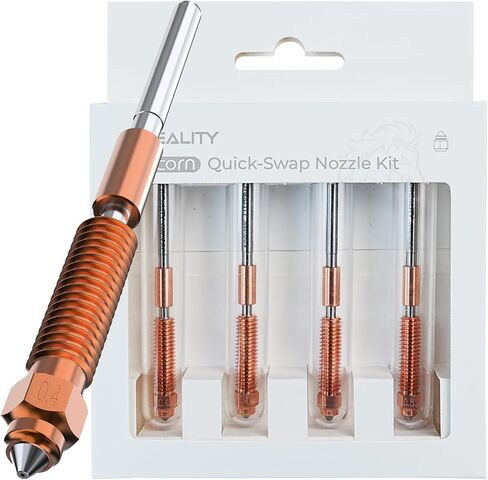 Creality K1C Nozzle 0.4mm, Quick-Swap with Titanium Alloy Heat Break, High Flow Support High-Speed Printing 30-600mm/s for Creality K1(2024)/K1 Max(2024)/K1C/K1 SE/Ender 3 V3/Plus 3D Printers in Kuwait
