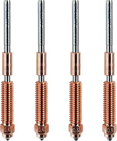 Creality K1C Nozzle 0.4mm, Quick-Swap with Titanium Alloy Heat Break, High Flow Support High-Speed Printing 30-600mm/s for Creality K1(2024)/K1 Max(2024)/K1C/K1 SE/Ender 3 V3/Plus 3D Printers in Kuwait