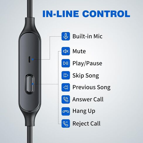 Wired Earbuds for School Chromebook Laptop PC, Noise Canceling Ear Buds with 3.5mm Plug in Audio Jack Mic/Mute HiFi Stereo Wired Headphones Corded Earphones for Kindle Fire Nintendo Switch MP3, Grey in Saudi Arabia