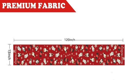 Cat Christmas Table Runner Meowy Christmas Snowflake Red Table Decoration for Winter Xmas Holiday Kitchen Dining Home Party 13x72 Inch in Saudi Arabia