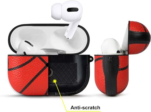مصمم خصيصًا لغطاء Airpod Pro مع سلسلة مفاتيح، تصميم رياضي رائع وأنيق لـ Airpods Pro Skin، جراب مقاوم للصدمات للمراهقين والرجال والأولاد من أجل Air pods Pro، كرة السلة 02 in Saudi Arabia